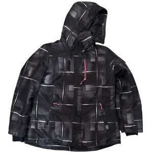 ZeroXposur Black and Gray Patterned Puffer Jacket size XL